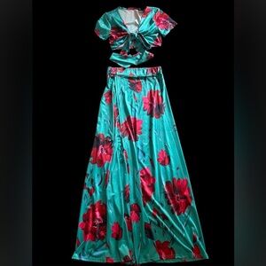Floral Maxi with matching Wrap Top NWOT